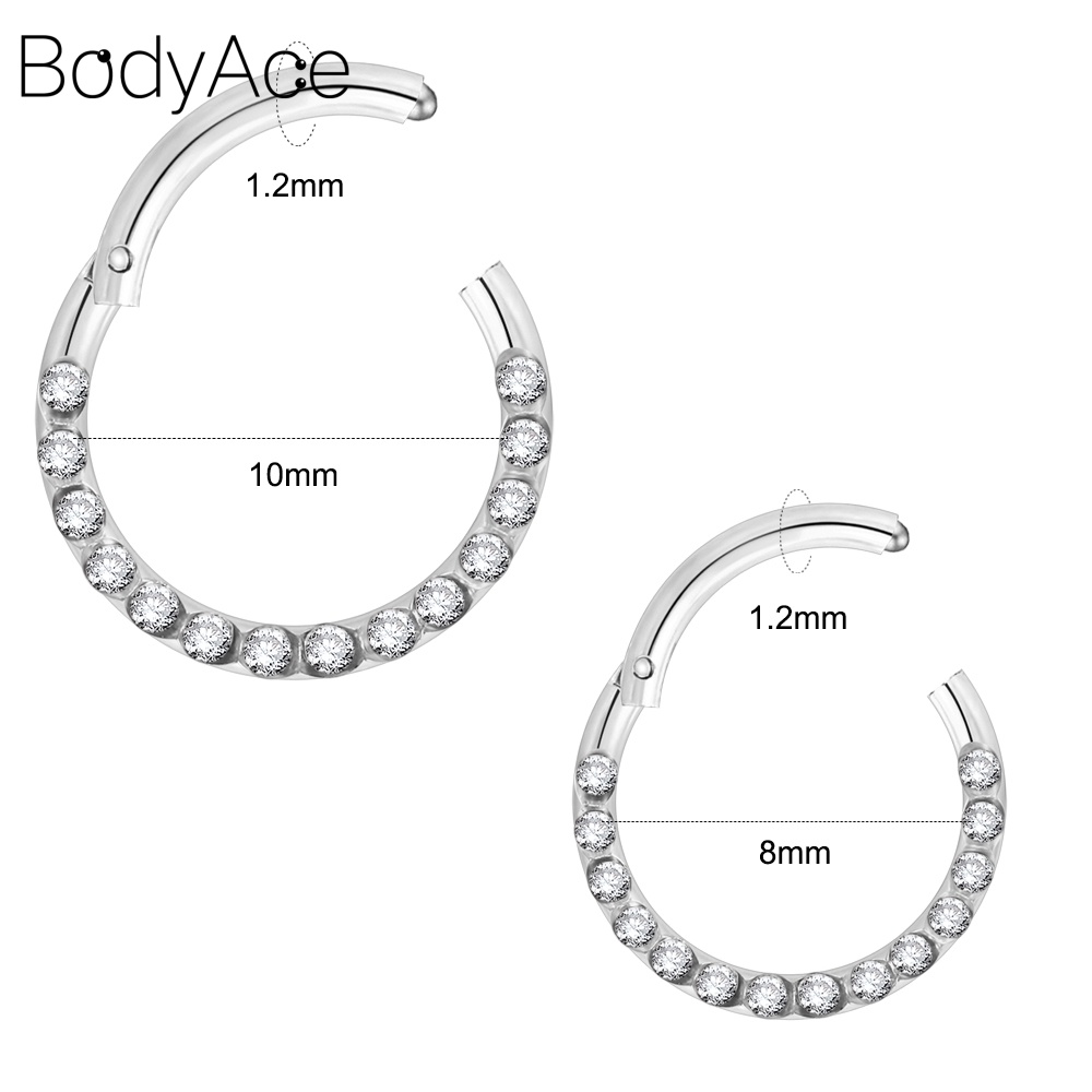 1 Khuyên Xỏ Mũi Đính Đá Cá Tính