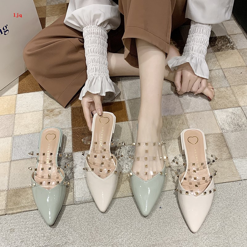 Dép Mũi Nhọn Phối Đinh Tán Cá Tính Dành Cho Nữ 2020 | BigBuy360 - bigbuy360.vn