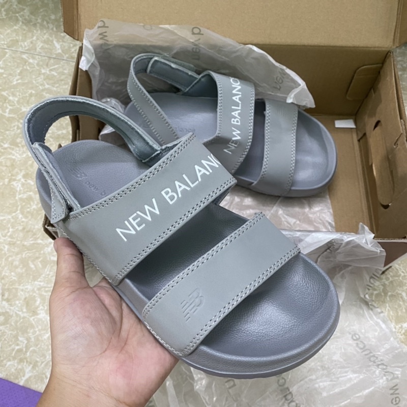 Chuẩn Dép sandal newbalance đen trắng hàng cao cấp Fullbox