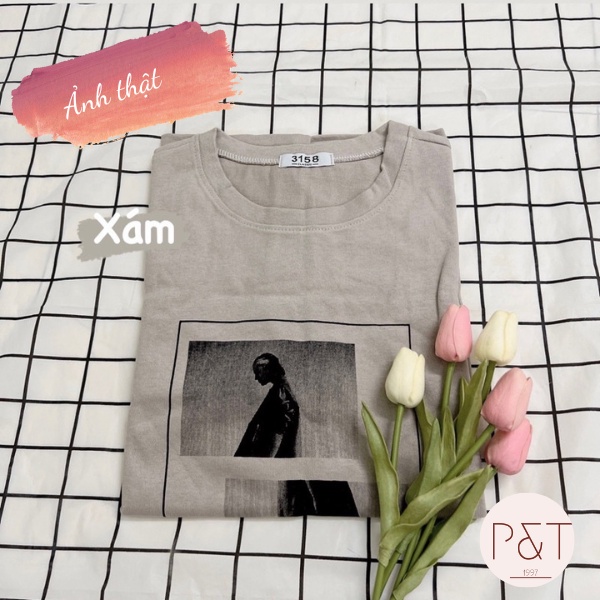 Áo phông, áo thun nam nữ chất nhung tuyết oversize siêu rộng