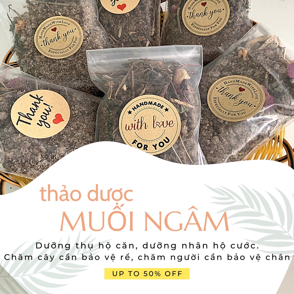 Sale 50% Siêu Sốc Muối Thảo Dược Ngâm Chân Giúp Ngủ Ngon Giảm Mùi Hôi Chân Giữ Ấm Cơ Thể Dùng Thử Trà Quán 100g