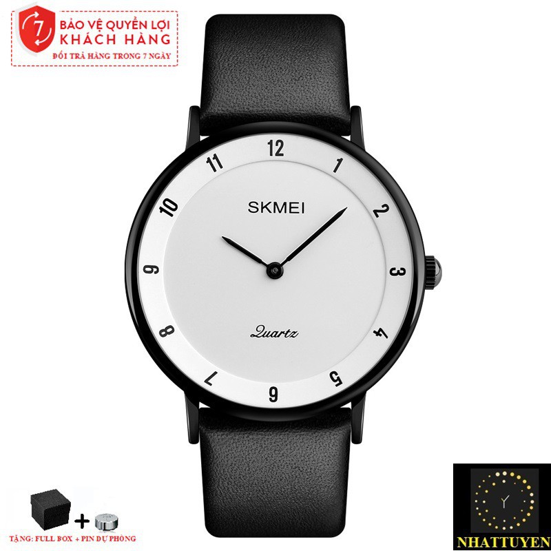 [ xả kho ] ĐỒNG HỒ NAM SKMEI 1263, DÂY DA CAO CẤP, KIỂU DÁNG SANG TRỌNG, SIÊU MỎNG