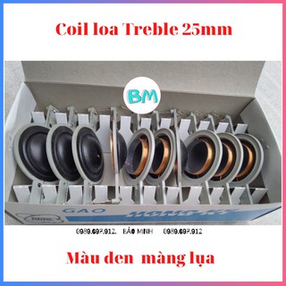 Côn loa treble - coil loa treble 25mm màu đen màng lụa - coil25den
