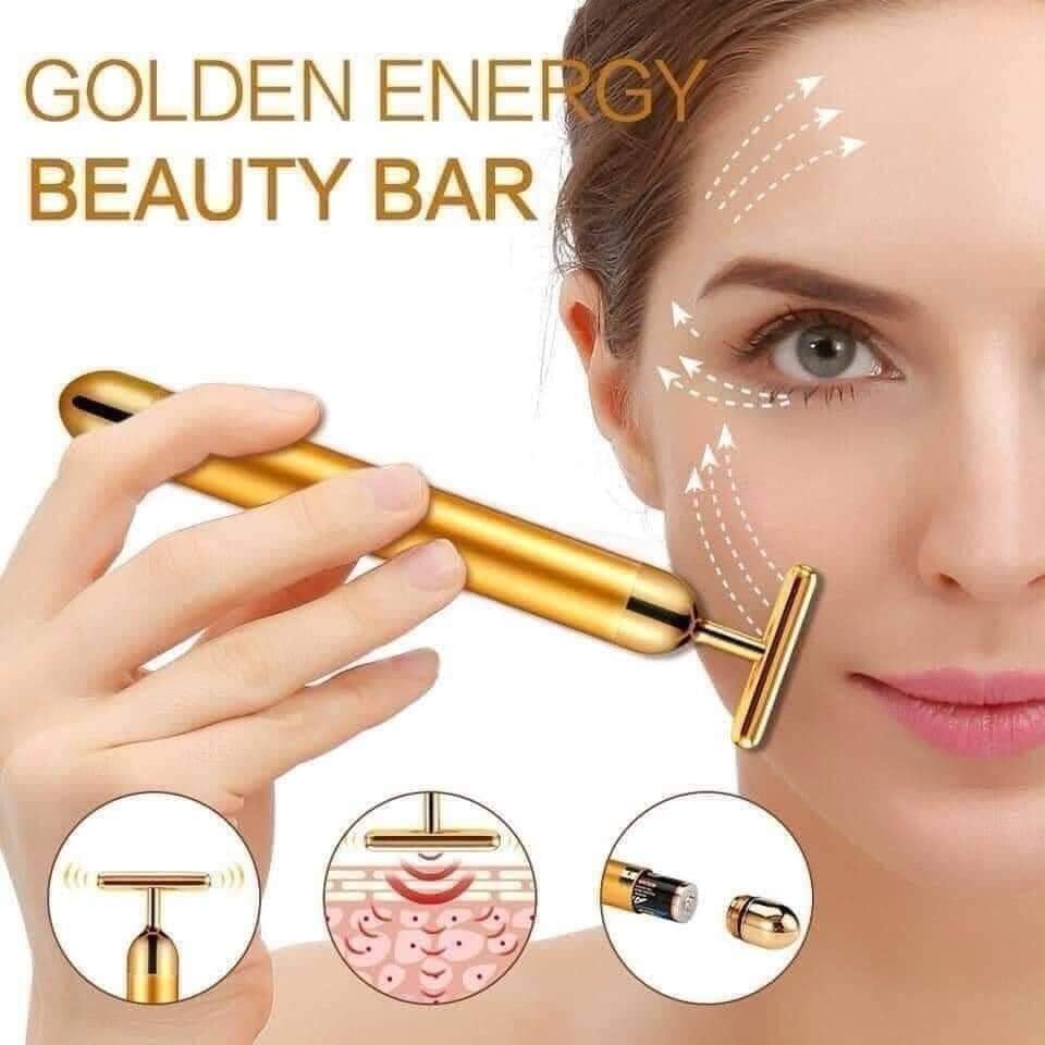 Serum vảy vàng 24K Pure Gold Ampoule Thera Lady 100ml + thanh lăn Beauty Bar 24K