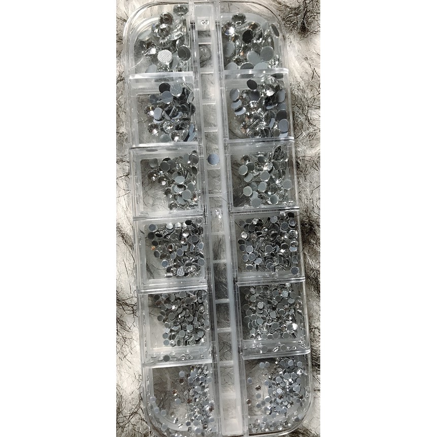 ĐÁ TRANG TRÍ  NAIL MÀU TRẮNG, MÀU HOA, MIX MÀU