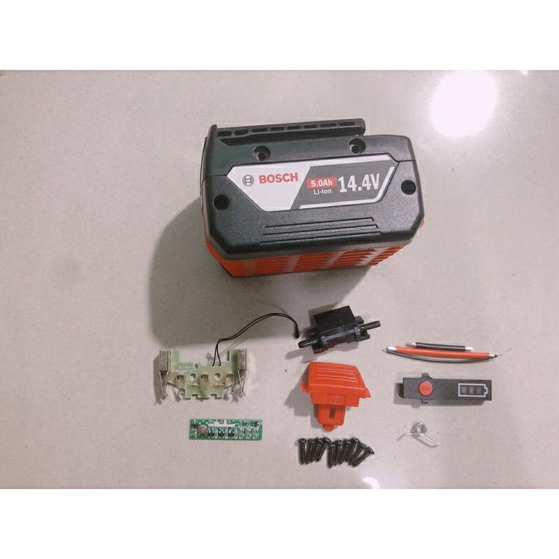 Vo mạch Bosch 14.4v (8 cell) 2 hàng hàng có leb  báo pin ( nhận sạc sạc zin )