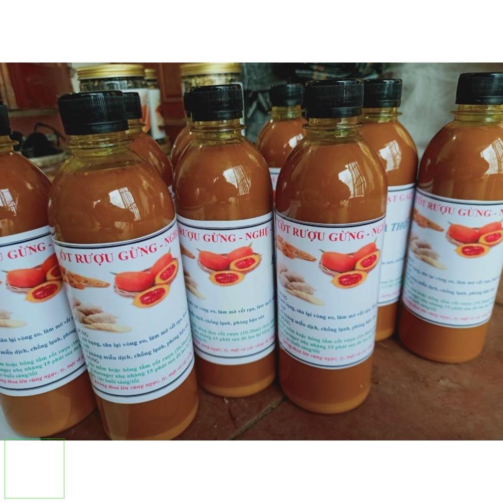 Cốt Rượu Gừng Nghệ Hạt gấc Hạ Thổ 9 tháng 10 ngày tốt cho phụ nữ 1 lít