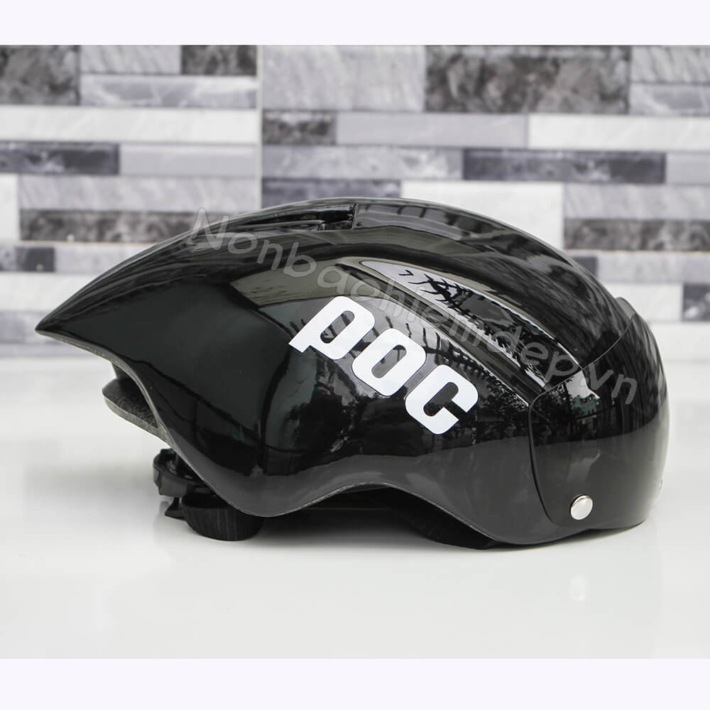 Nón bảo hiểm POC P01 - Nón xe đạp thể thao có kính - Tặng kèm Túi + Hộp