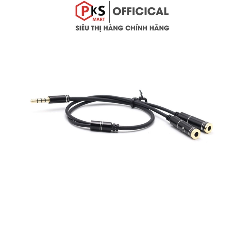 Dây chuyển đổi 3.5mm đực sang hai đầu 3.5mm cái (1 đầu hỗ trợ Mic, 1 đầu hỗ trợ tai nghe) UGREEN AV141
