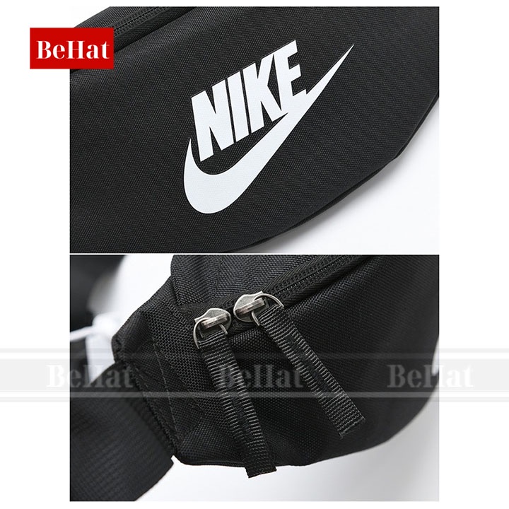 Túi Bao Tử Nike Heritage Black Waist Bag BA5750-451 Nam Nữ, Túi Chéo Nike Logo In Tinh Tế, Hàng Xuất Xịn