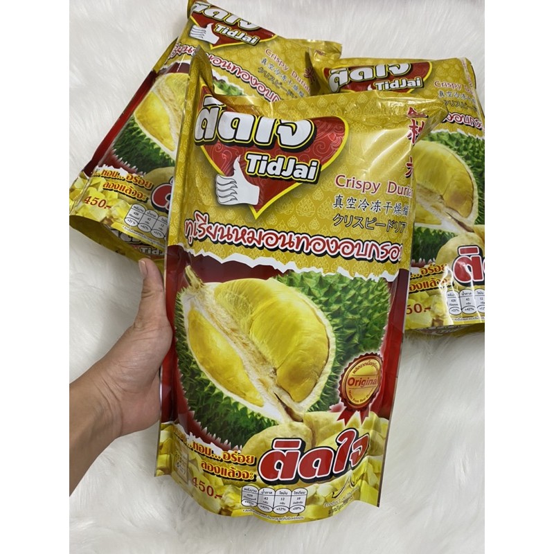 [HÀNG THÁI-DATE XA] Sầu riêng sấy Tidjai CRISPY DURIAN 450gram.