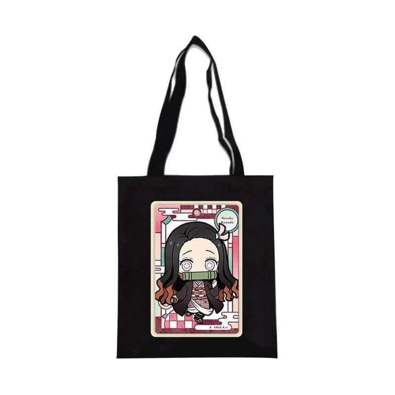 Túi Vải Canvas In Chibi Anime Demon Slayer: Kimetsu no Yaiba