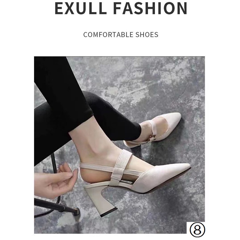 Giày Cao Gót Da Thật Mũi Nhọn Thời Trang Xuân Hè 2022 Cho Nữ