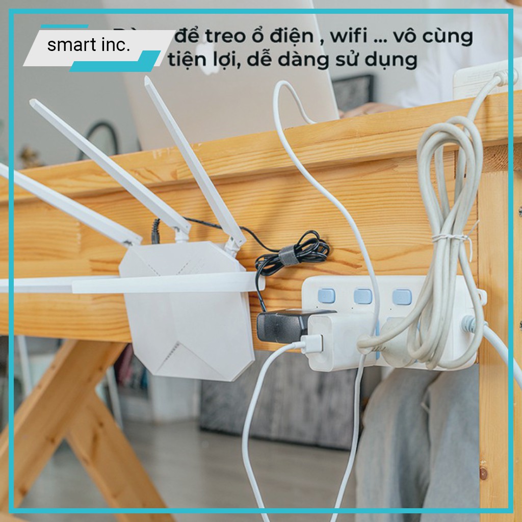 Móc Dán Treo Đồ Đỡ Ổ Cắm Điện Tranh Ảnh Cục Phát Wifi 🏆HOT🏆 Miếng Dán Gắn Tường Đa Năng Siêu Dính Chắc Chịu Lực