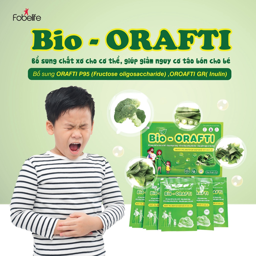Gói Cốm Pha Nước Bio-Crafti Bổ Sung Chất Xơ Giảm Táo Bón Giúp Nhuận Tràng (Hộp 20 gói x 3g)