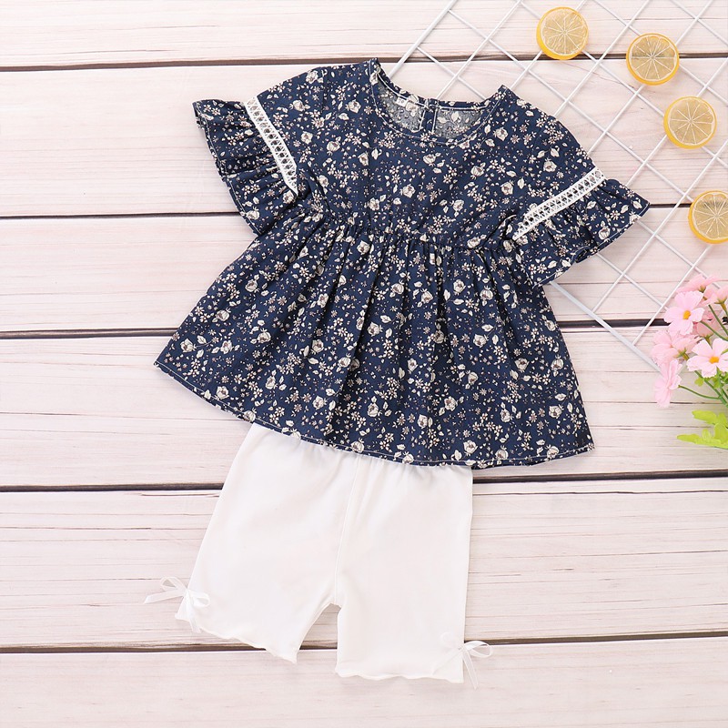 Baby Girl Clothes Set Kid Toddler Cute Top + Cotton Pant 2PCS Fashion Outfit