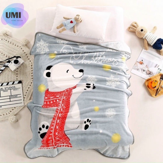 Chăn băng lông cực mềm mịn và dày dặn cho bé đắp mùa thu đông rất ấm