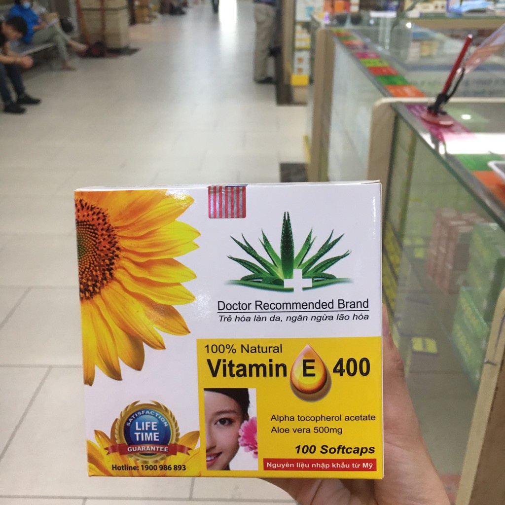 Viên uống vitamin E USA làm đẹp da chống lão hoá sáng da giảm nám tàn nhang hiệu quả chính hãng