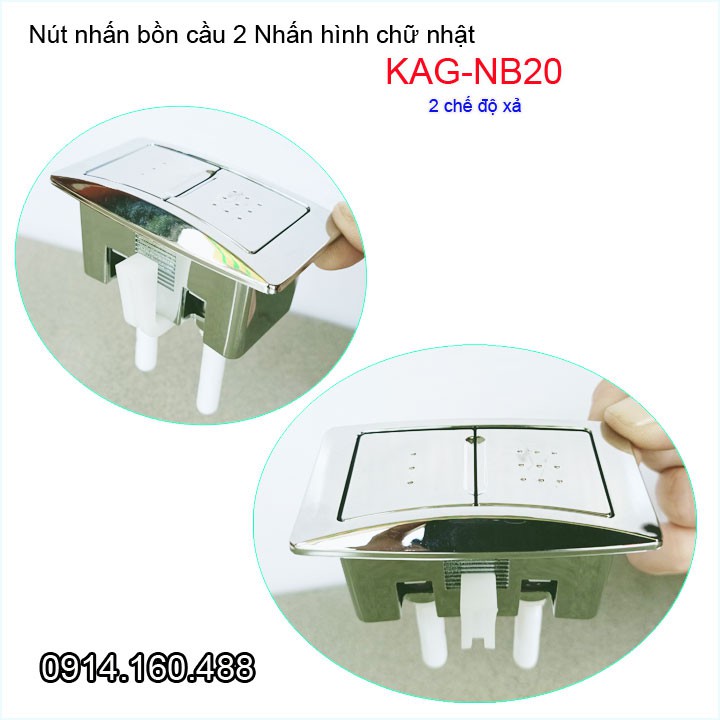 Nút nhấn xả bồn cầu KAG-NB20, nút nhấn hình chữ nhật, nút nhấn cầu Inax C504, C702VRN