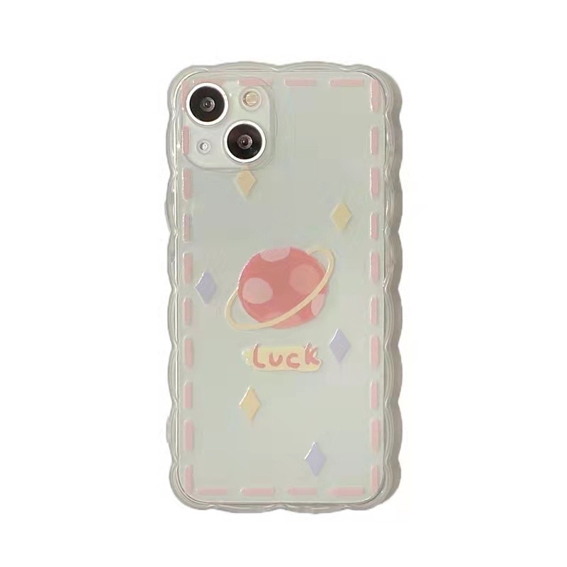 (SIÊU RẺ) Ốp lưng iphone viền sóng in hình sao thổ hồng lucky 7plus/8/8plus/x/xr/xs/11/12/13/pro/max/plus/promax