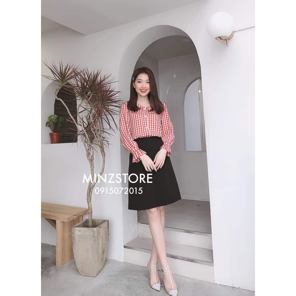 Chân váy chữ A trơn dài 50cm( sẵn size)- M72