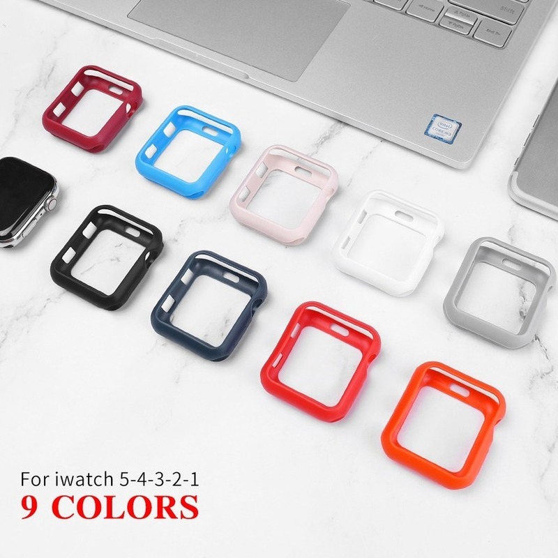 Ốp Lưng Silicone Mềm Kích Thước 42 38 40 44mm Dùng Cho Đồng Hồ Thông Minh Apple Watch Series Se6 5 4 3 2 1