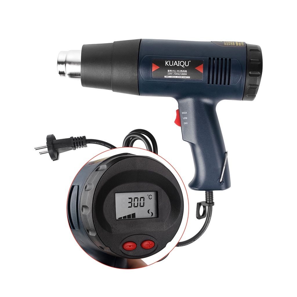 1800W máy khò hơi nóng máy thổi hơi nóng bọc màng co giỏ quà tết, dán decal ,màng co ô tô