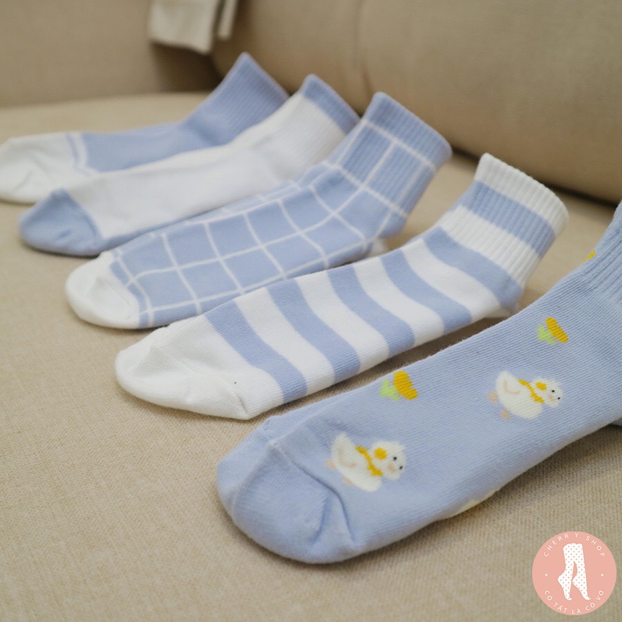 Tất vớ nữ cổ ngắn set 5 đôi cute Hàn Quốc CAMILA T20