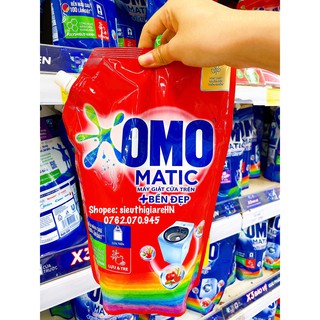 Nước Giặt OMO MATIC Bền Đẹp Cửa Trên Túi Đỏ 2kg 2 Kg Lựu Tre