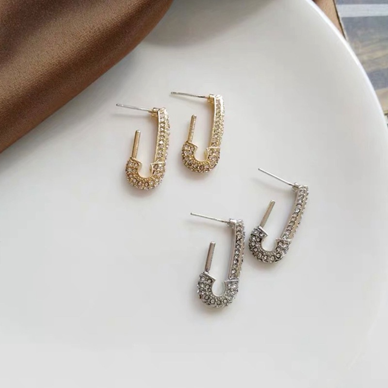 Khuyên Tai Hình Kim Băng Đính Đá Thời Trang Dành Cho Nữ