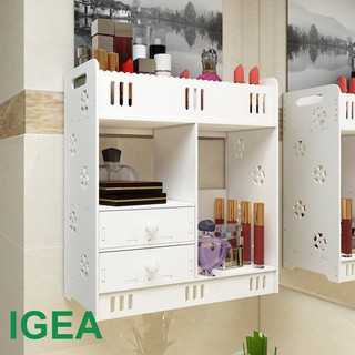 Kệ mỹ phẩm treo tường 2 ngăn kéo IGA- IG364 phòng ngủ, phòng tắm