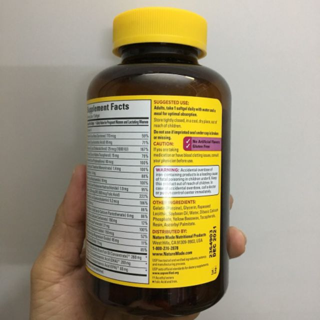 Vitamin tổng hợp Prenatal Multi + DHA cho mẹ 150 viên