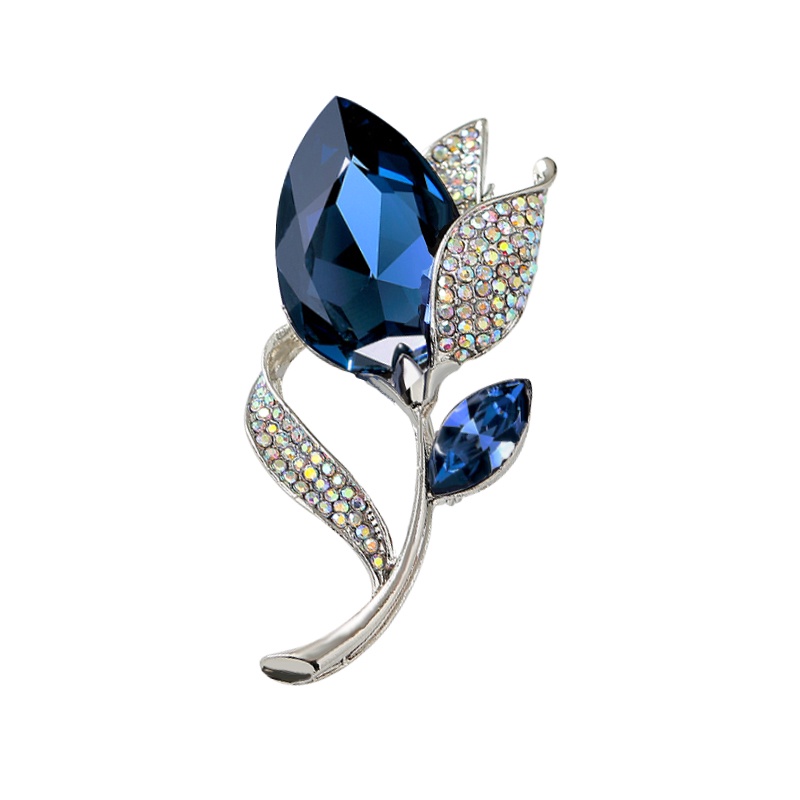 Ghim Cài Áo Hình Hoa Tulip Đính Đá Sang Trọng Cho Nữ