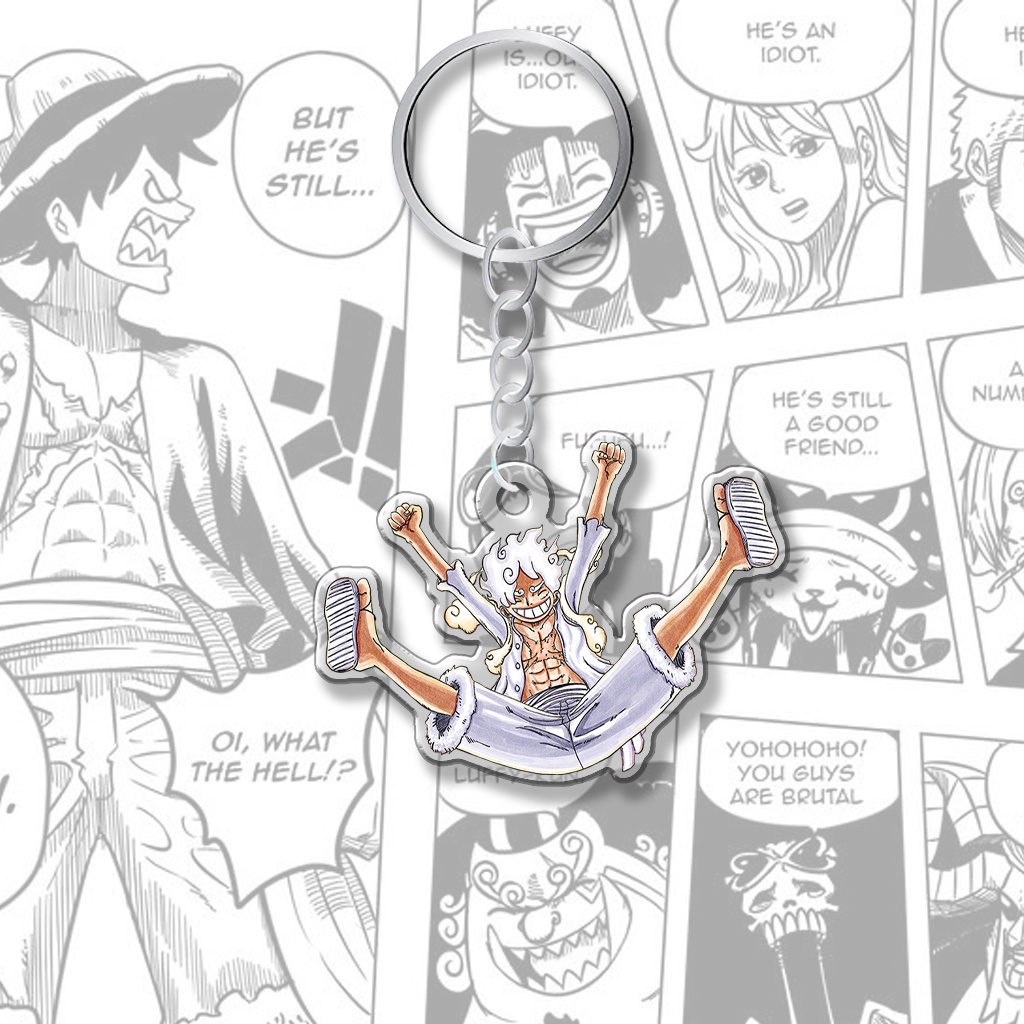 Bảng Mica Qr cord và Móc khóa Thegioipuzzle Luffy Gear 5 One Piece