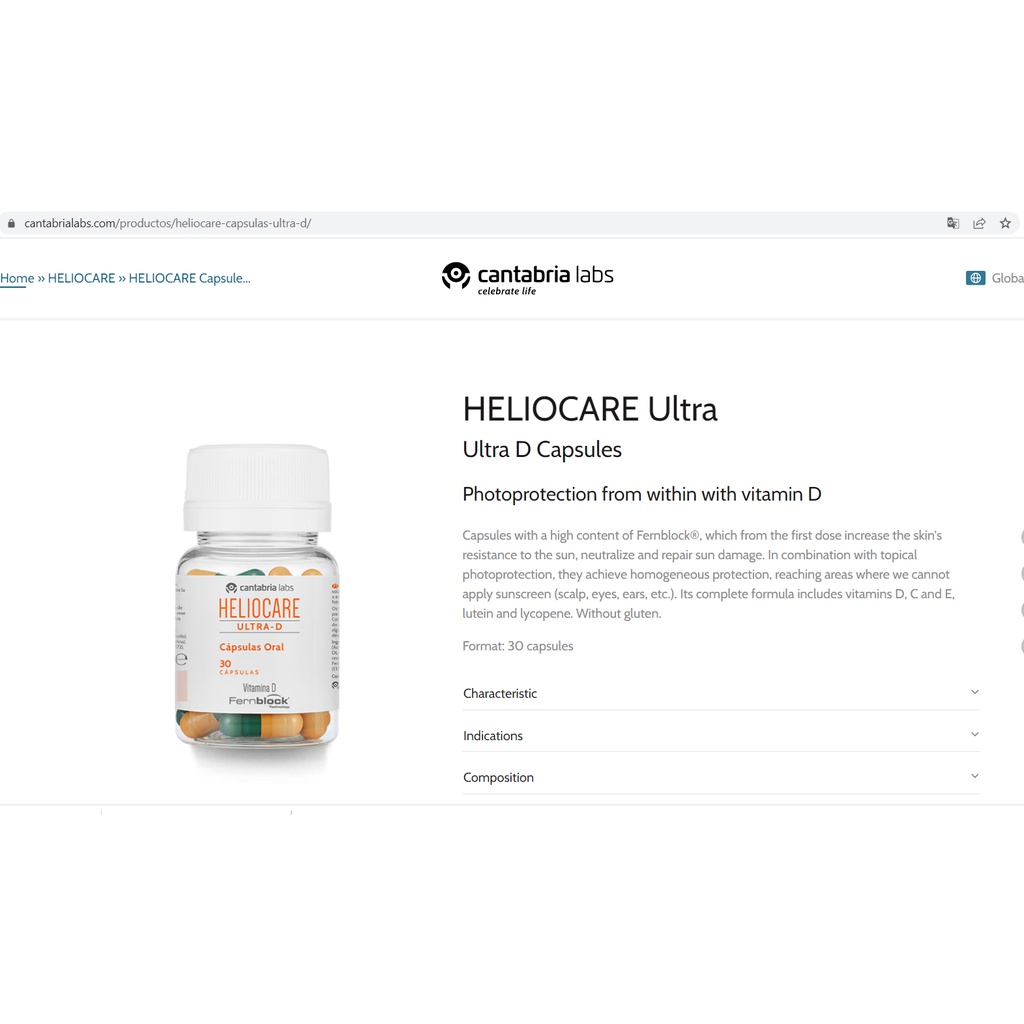 Viên Uống Chống Nắng Heliocare Ultra/ Ultra – D Oral Capsules 30 viên