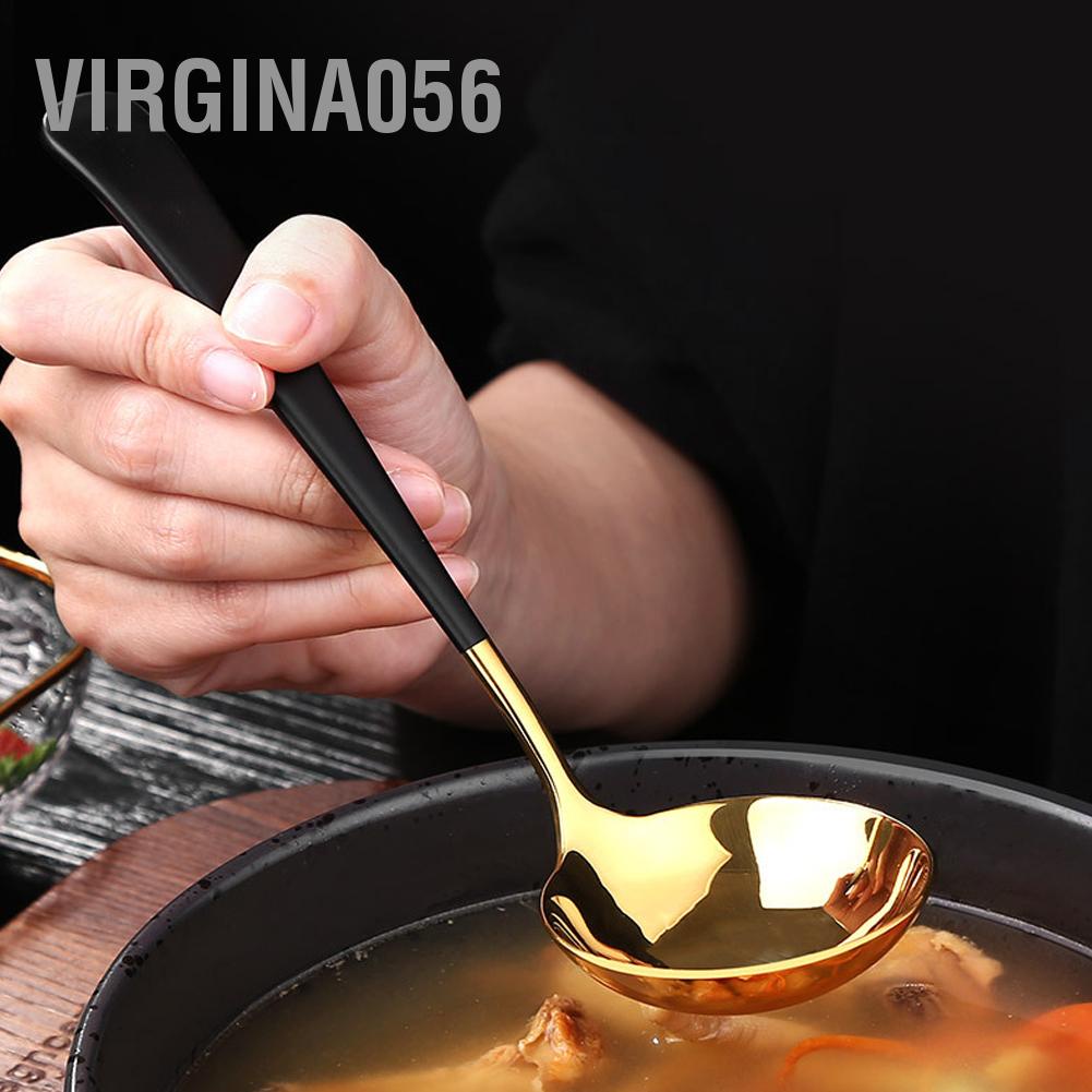 Muỗng súp tròn bằng thép không gỉ 304 tiện lợi cho nhà bếp gia đình