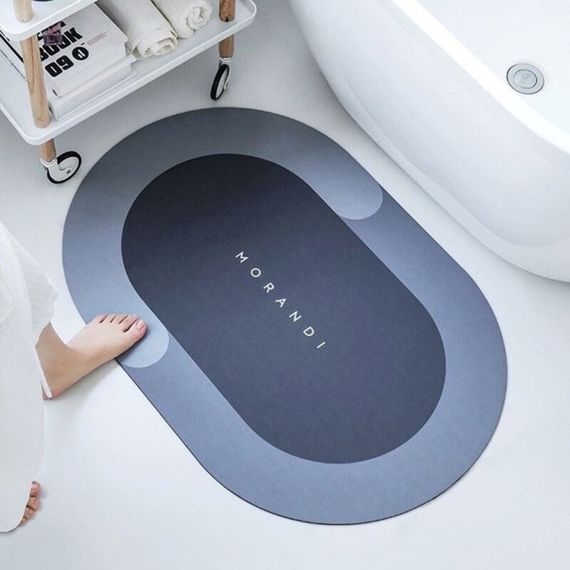 Thảm chùi chân, lau chân thấm hút nước 5 giây, mặt thảm lót siêu mịn, đế cao su chống trượt.