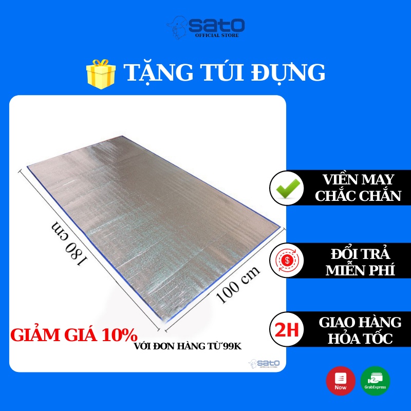 Chiếu ngủ văn phòng buổi trưa, Tấm thảm trải lót bạc gấp gọn cách nhiệt đơn đôi loại lớn 1 2 người nghỉ trưa công sở