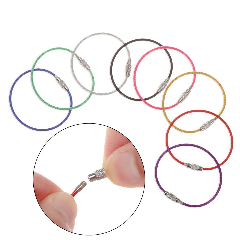 Set 5 Dụng Cụ Giữ Chìa Khóa / Dây Cáp EDC Nhiều Màu Sắc Tiện Dụng Giá Đỡ