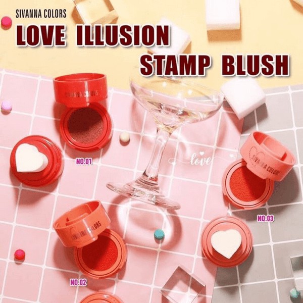 Phấn Má Hồng Sivanna Colors Love Illusion Stamp Blush HF4021 8g