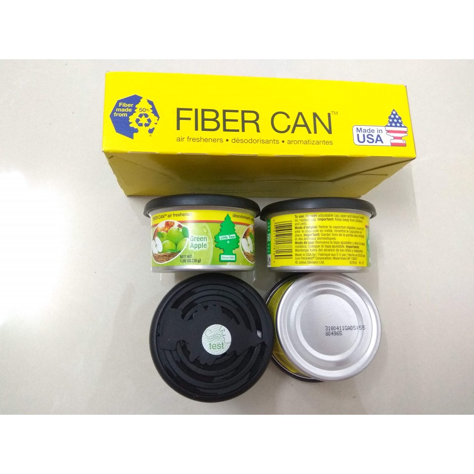 Sáp thơm Little trees Fiber Can khử mùi oto, phòng ngủ, tủ quần áo