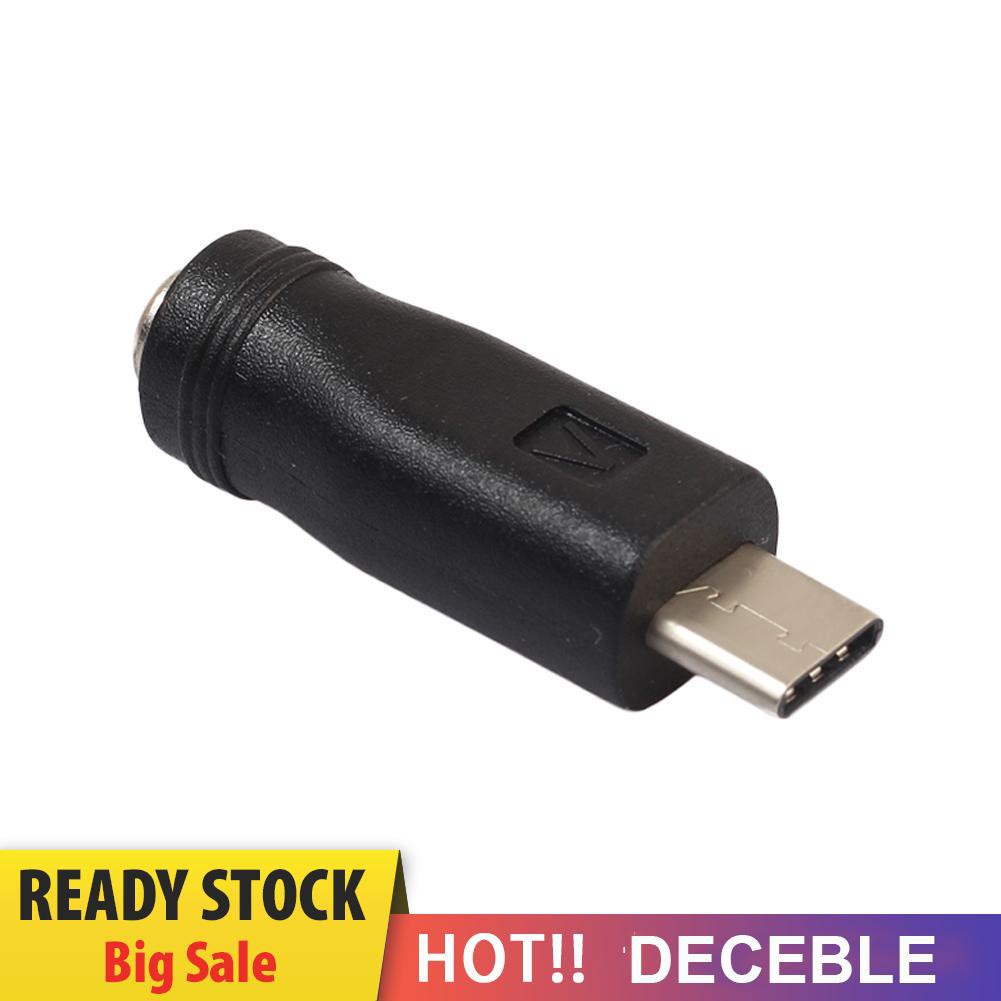 Đầu chuyển đổi nguồn Dc Type C Usb Male sang jack 5.5x2.1mm Female cho Laptop Pc