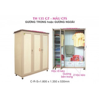 Tủ sắt quần áo lắp ráp Trung Hưng – TSLR20