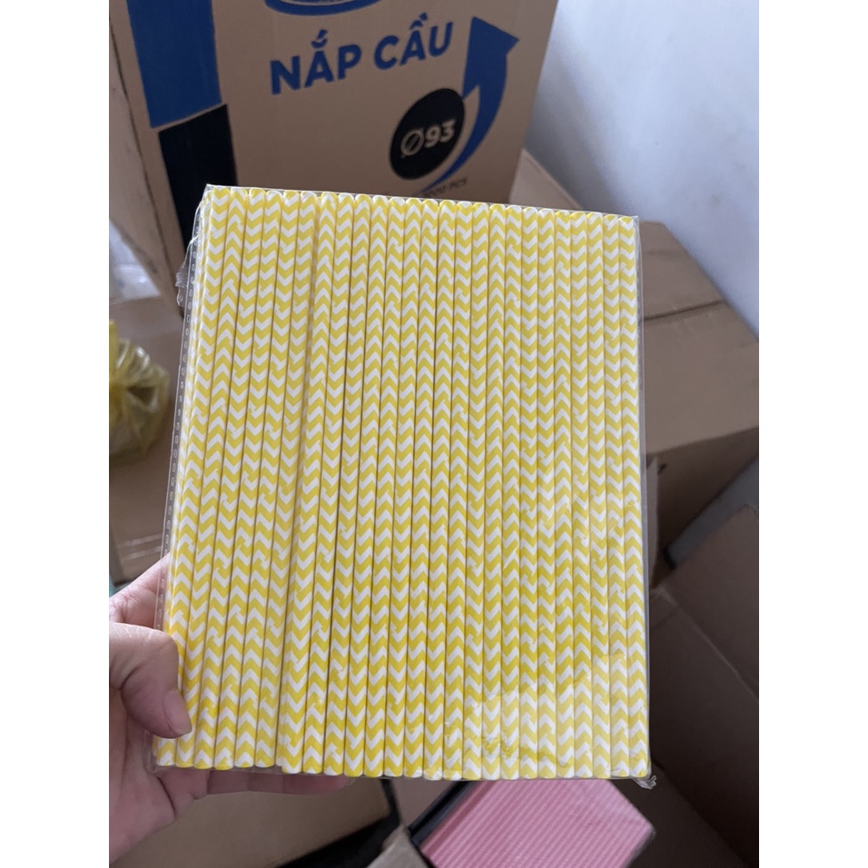 Ống hút giấy 6 * 197 ( gói 100 ống)