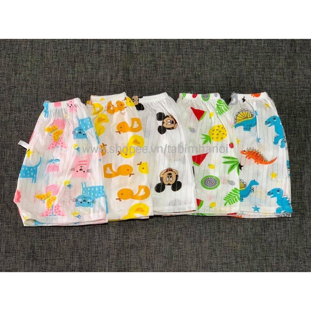 Quần đùi bé trai và quần đùi bé gái 5 đến 16 kg cotton giấy - quần chục bé trai và quần chục bé gái chất đẹp