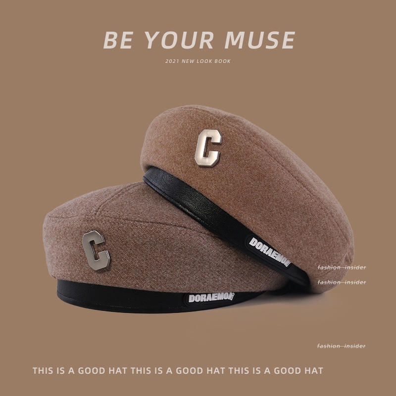 Mũ beret len phong cách thời trang nhật bản dành cho nữ