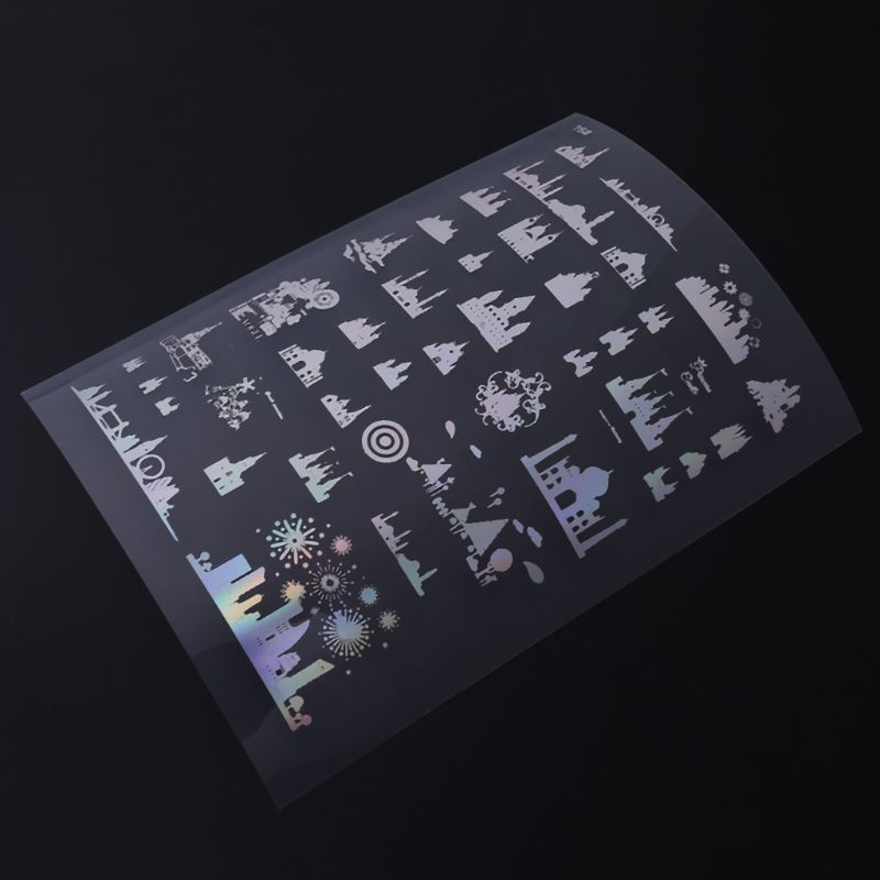 Bộ 18 Tấm Sticker Nhựa Trong Suốt Dùng Vẽ Tranh DIY