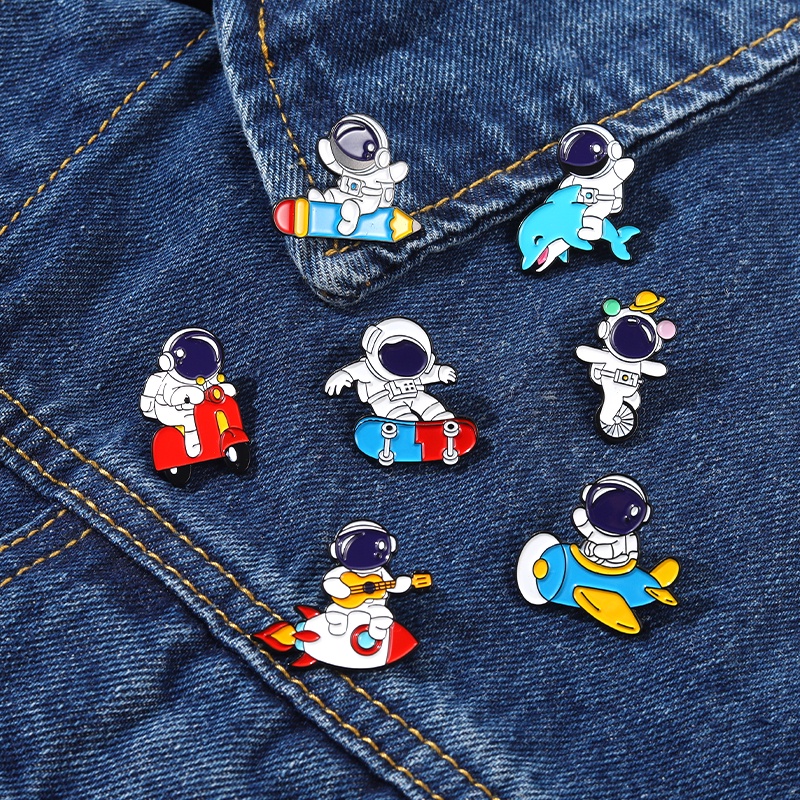 Ghim Cài Áo Hình Phi Hành Gia/Phi Hành Gia/Cánh Bay/Bí Trượt/Túi Xách/Túi Xách/Túi Xách Cho Bé