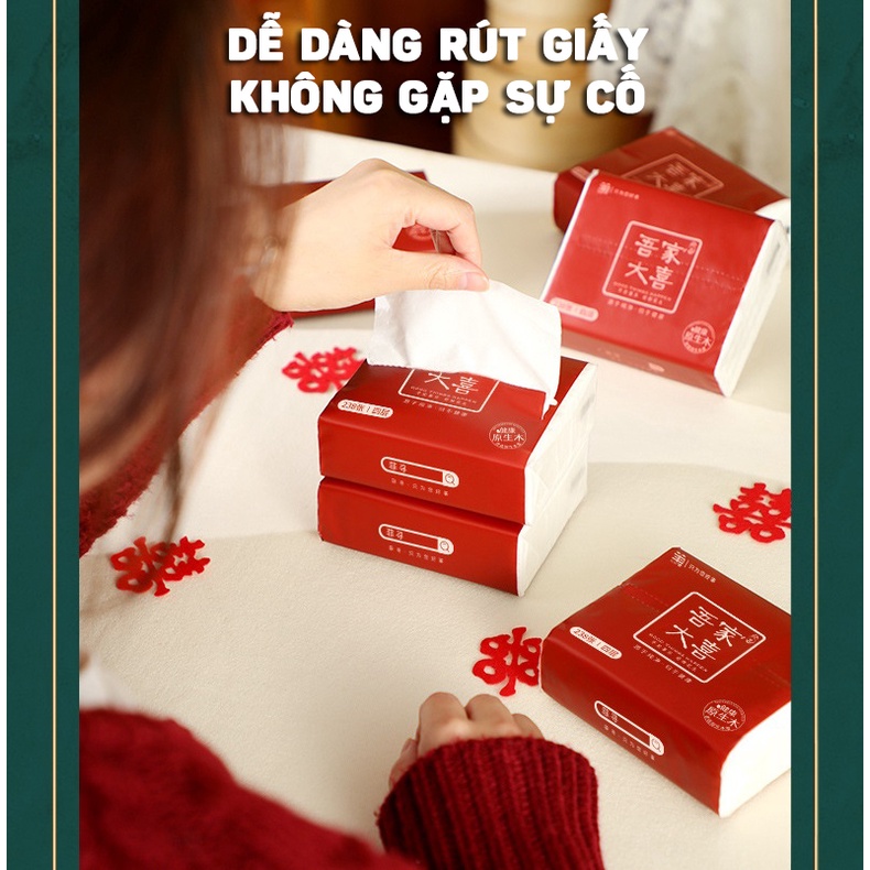 Giấy Ăn Chữ Hỷ 4 Lớp Siêu Mịn Siêu Dai Dùng Trong Tiệc Cưới, Ăn Hỏi, Đám Cưới
