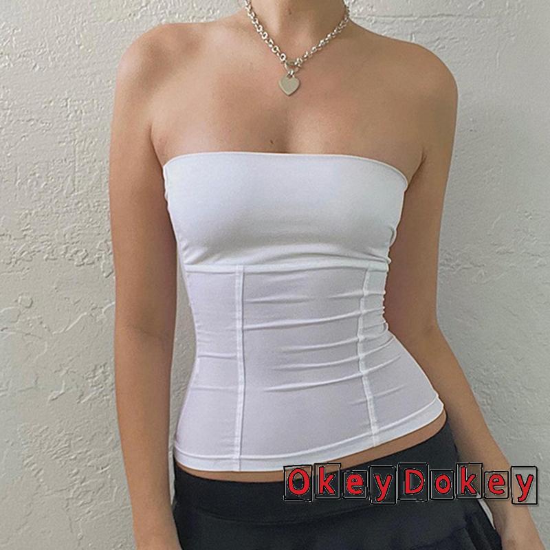 Áo Ống Không Tay Hở Lưng Phong Cách Cổ Điển Thời Trang Mùa Hè Cho Nữ Y2K